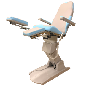Behandelstoel PODO duokleur ( chrome-dolphinblue )